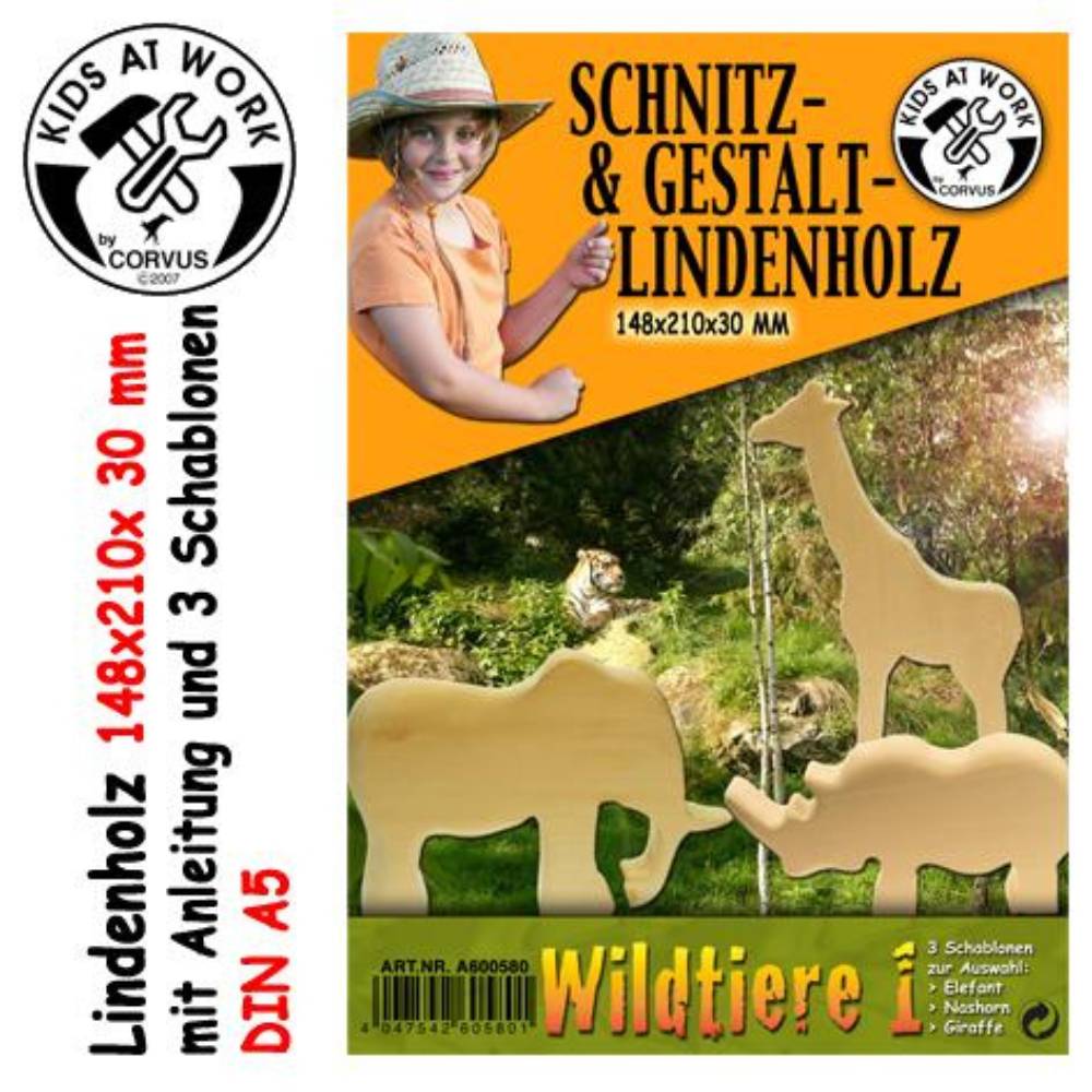 Corvus Schnitzholz Wildtiere 1 groß